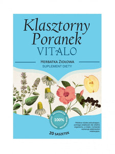 Herbal tea - Monastic morning - Vitalo - 20 twice bigger sachets 5g each - Franciscan Herbs - Franciscan Monks - traditional old herbal recipe