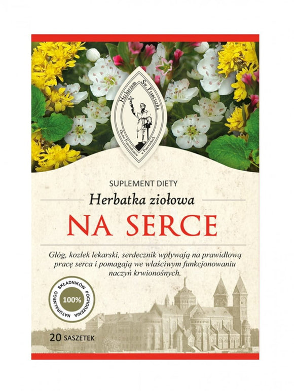 Herbal tea - For The Heart- 20 twice bigger sachets 5g each - Franciscan Herbs - Franciscan Monks - traditional old herbal recipe