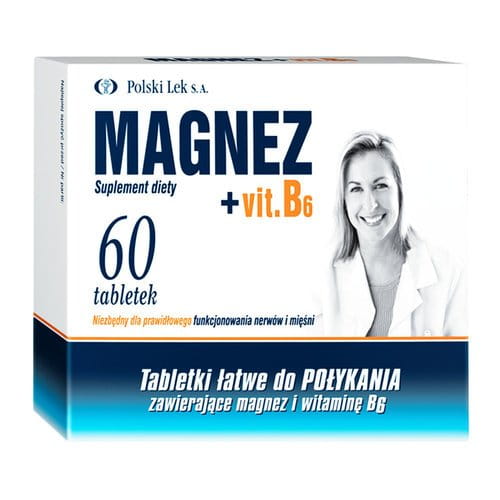 Magnesium + Vitamin B6-60 tablets - is recommended for persons who are particularly vulnerable to deficiencies of magnesium due to stress or improper diet