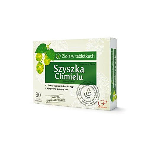 HOP EXTRACT - 30 tablets - Facilitates quietening and relaxation - Has impact on peaceful sleep - Gently calms - Relieves stress - NATURAL !!!