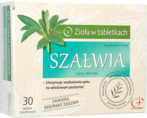 SAGE - 30 tablets - Supports the digestive system - Helps maintain perspiration at a normal level - Support natural immunity - NATURAL !!!