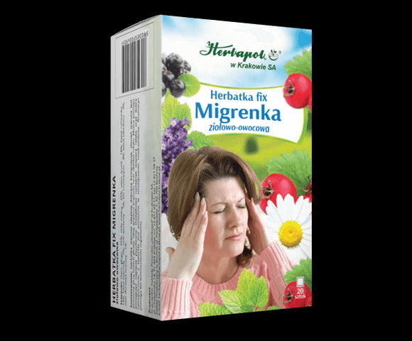 HERBAPOL - FIX TEA MIGRENKA - 20 sachets - A perfect combination of herbs, especially recommended to people living in permanent stress and haste.