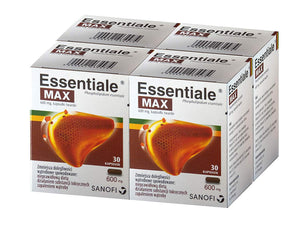 Essentiale MAX Original 120 Caps - for Liver detox cleanses - 4 x 30 capsules