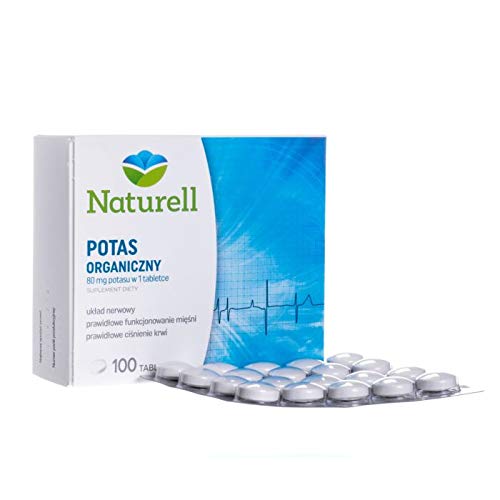 Pottasium 80 mg - 100 tablets - helps in the proper functioning of the nervous system and muscles and helps to maintain normal blood pressure.
