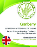 FIVE A DAY SUPPLEMENTS Cranberry 5040 mg 90 Tablets - Supports Healthy Bladder And Urinary Function - Suitable for Vegetarians and Vegans