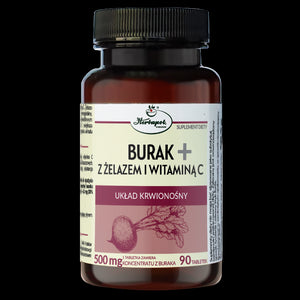 HERBAPOL - Beet + With Iron And Vitamin C - 90 Tablets