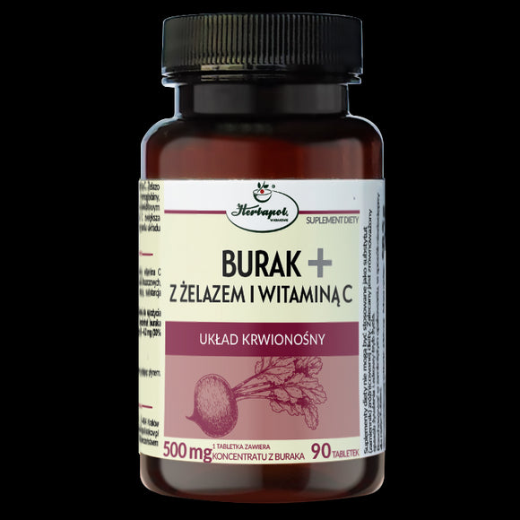 HERBAPOL - Beet + With Iron And Vitamin C - 90 Tablets