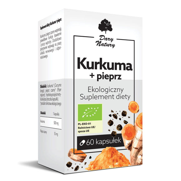 DARY NATURY - TURMERIC + PEPPER - 60 Capsules - ECO