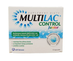 MULTILAC CONTROL JUNIOR - Probiotic for Children - 15 Capsules - Gluten-Free And Suitable For Vegans