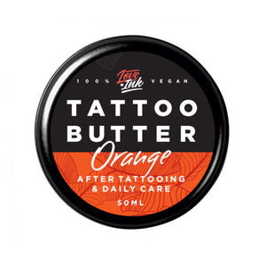 LOVEINK TATTOO BUTTER - Butter For Daily Tattoo Care - ORANGE - 50 ml - Suitable For Vegans