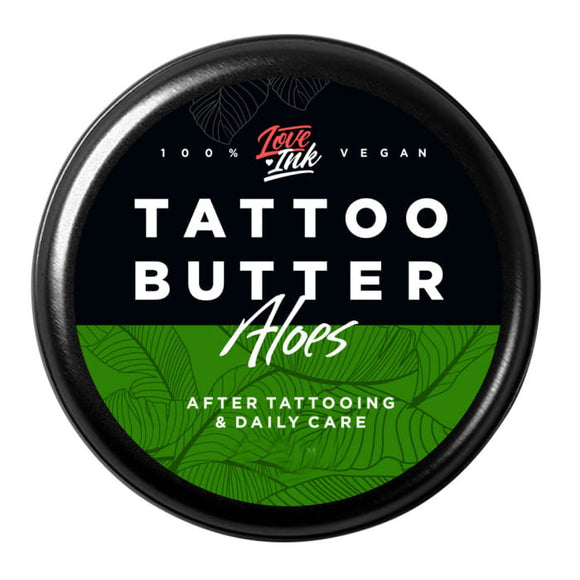 LOVEINK TATTOO BUTTER - Butter For Daily Tattoo Care - ALOE - 50 ml - Suitable For Vegans