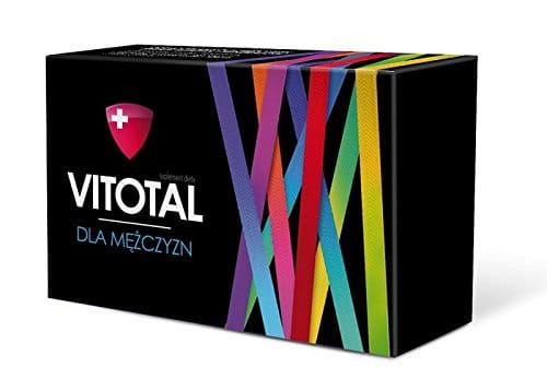 VITOTAL FOR MEN - 30 tablets - vitamins and minerals with lutein, lycopene, soy lecithin, and mate leaf extracts of ginseng root and rhizome of ginger