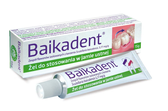 BAIKADENT - 15 G -gel - is a gel for application to gums in case of periodontal diseases. Indications for application: in supportive treatment of superficial and deep periodontopathies in prophylaxis of periodontal diseases in...