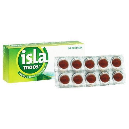 ISLA MOOS - 30 lozenges soothing cough and hoarseness. The product is intended for use in both adults and children.