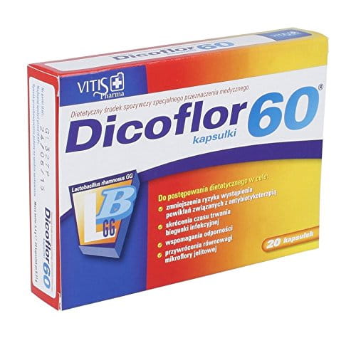 DICOFLOR 60 - 20 capsules - The preparation has confirmed the safety of use in different types of patients, including: premature babies, pregnant and lactating women, people with impaired digestion and absorption