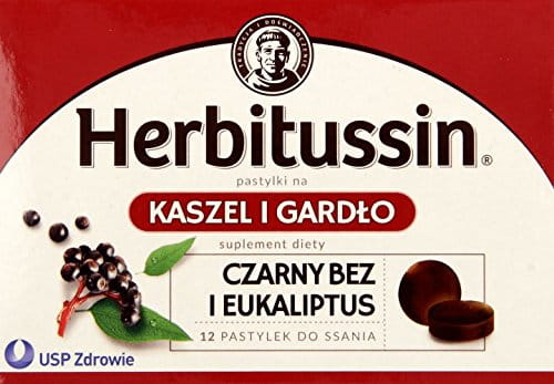 HERBITUSSIN - COUGH AND THROAT - 12 tablets - to support normal function of the mucous membrane of the throat