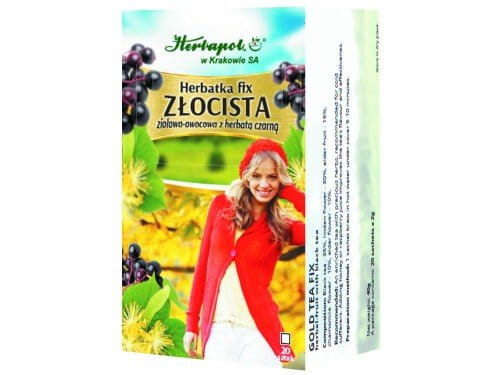 HERBAPOL - GOLDEN TEA - FIX - 20 sachets - An enriched tea with precious herbs, recommended for chronic cold sufferers.