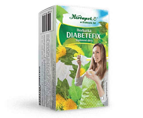 HERBAPOL - DIABETEFIX -20 sachets - The tea is a supplement of everyday diet. The herbs comprising the mix regulate the level of blood sugar.