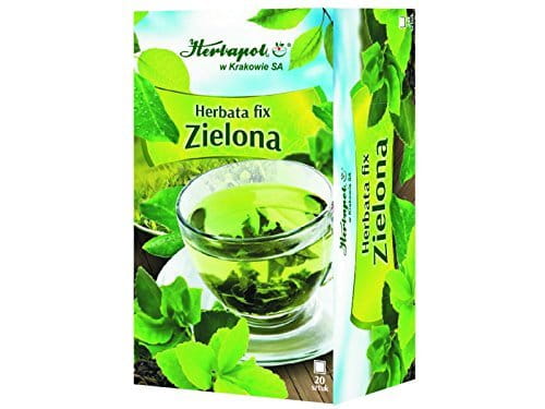 HERBAPOL - GREEN TEA - FIX - 20 sachets - Green tea infusion contains vitamins and numerous minerals, has a beneficial influence on clearness of the mind and activity