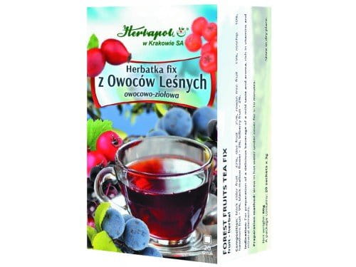 HERBAPOL - FOREST FRUITS TEA – FIX - 20 sachets - For preparation of a delicious beverage of a mild taste and aroma, rich in vitamins and mineral elements