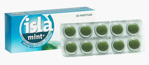 ISLA MINT - 30 lozenges soothing cough and hoarseness with natural peppermint oil - without sugar. The product is intended for use in both adults and children