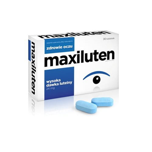 MAXILUTEN - 30 tablets - The supplement contains a high dose of lutein and zeaxanthin, vitamins and minerals that may favorably affect the eyesight
