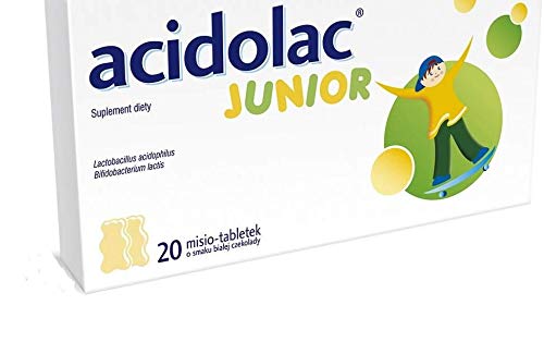 ACIDOLAC Junior, White Chocolate Teddy Bear Tablets - 2.8g, 20 Tablets