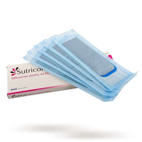 Sutricon Silicone Scar Treatment Sheets - 5 Silicone Gel Sheets of 5 cm x 30 cm Size to Individual Adjustment (Trimming) to The Surface of The Scar.