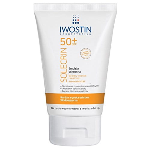 IWOSTIN - SOLECRIN - Protective Emulsion SPF 50 + - 100 ml - Very high sun protection of sensitive and allergic skin with pigmentation disturbances (albinism, skin discolourations), scars and naevi.