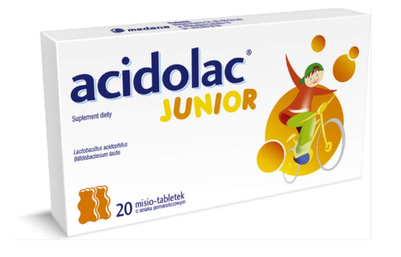 Acidolac Junior Orange - 20 Tablets