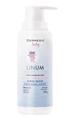 DERMEDIC - LINUM BABY - EMOLIENT - Light body lotion from the first month of life - 205 g - Hypoallergenic
