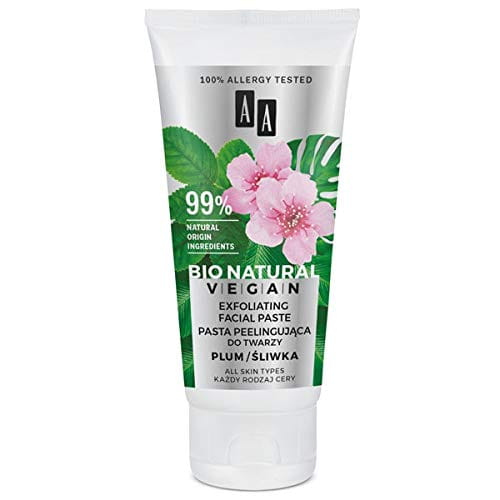 AA BIO NATURAL VEGAN - Face Scrub Paste, Plum - 50ml