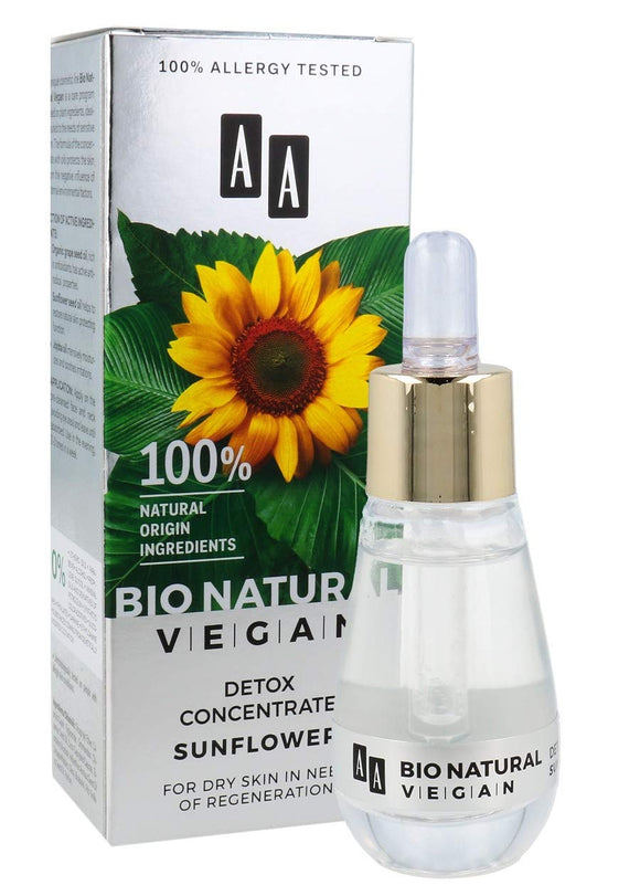 AA BIO NATURAL VEGAN - Concentrate Detox Sunflower For Dry Skin - 15ml