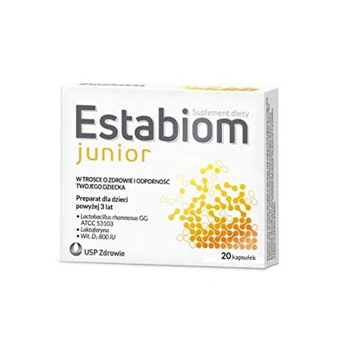 Estabiom Junior - 20 Capsules - a Dietary Supplement for Children Over 3 Years.