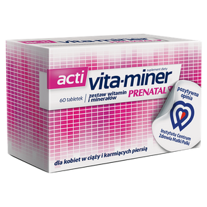 Vita-Miner Prenetal - 60 tablets - dietary supplement - support healthy pregnancy, fetal development and lactating women.