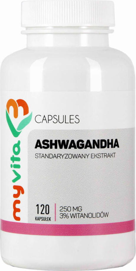 Ashwagandha Standardized Indian Ginseng Extract 250mg - 120 capsules of MyVita