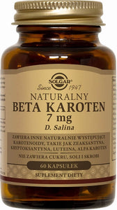 Natural Beta Carotene 7mg - 60 capsules Solgar