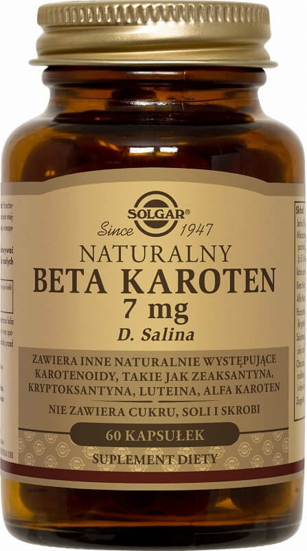 Natural Beta Carotene 7mg - 60 capsules Solgar