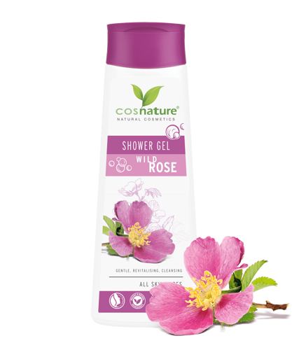 Cosnature Care Wild Rose Shower Gel (250ml) VEGAN