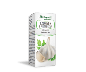 GARLIC WITH PARSLEY - 30 capsules - The active substances influence immunity by supporting natural immunological mechanisms