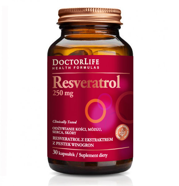 Doctor Life Resveratrol Trans-Resveratrol 250mg With Grape Seed Extract - 30 Capsules