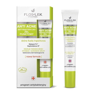 FLOS-LEK ANTI ACNE - Antibacterial Point Gel, Oily And Acne Skin - 20 ml