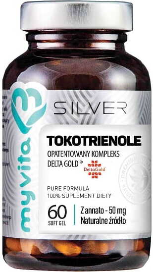 Tocotrienols, Delta Gold Complex With Annatto 50mg - 60 capsules MyVita Silver Pure