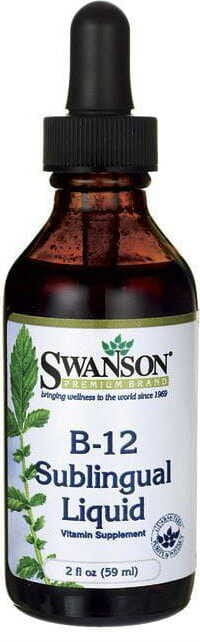 Vitamin B12 Cyanocobalamin Liquid B-12 Sublingual Liquid - 59ml SWANSON