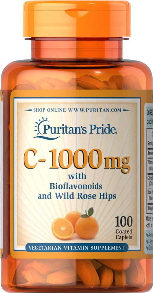 Vitamin C - 1000mg L-ascorbic acid Puritan's Pride - 100 tablets