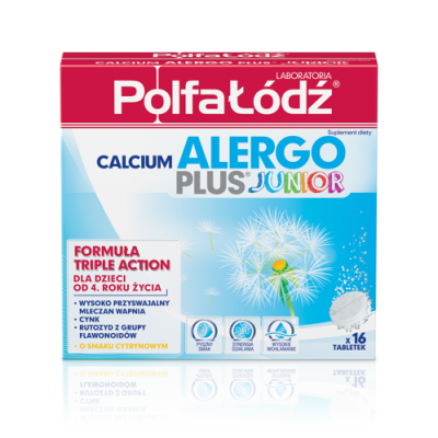 CALCIUM ALERGO Plus Junior - 16 effervescent tablets