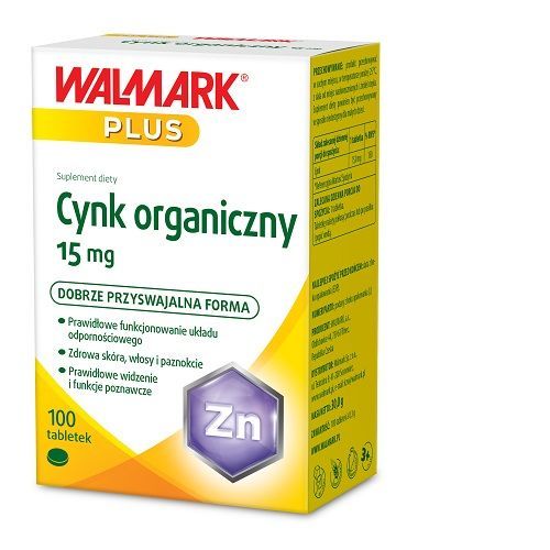 ORGANIC ZINC 15 mg - 100 tablets