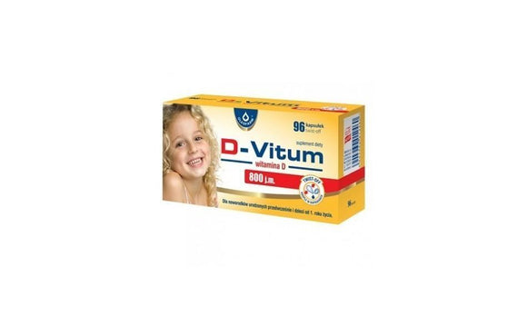 D-Vitum 800 IU Vitamin D - 96 capsules twist off