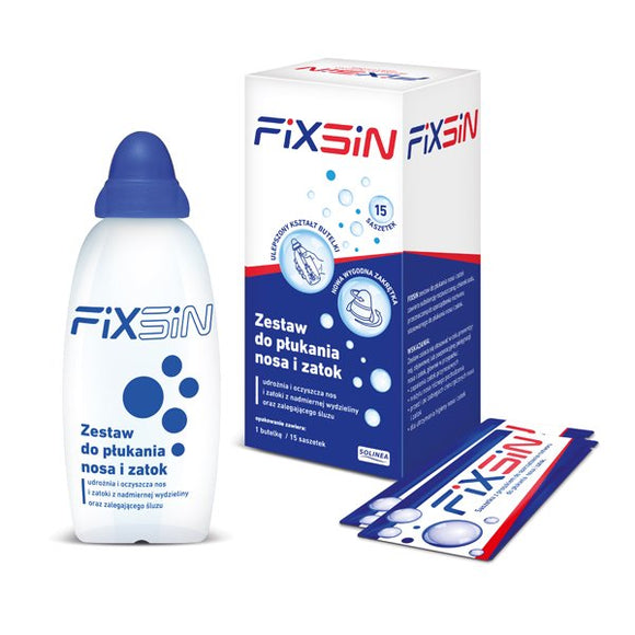 Fixsin - Nasal And Sinus Irrigation Set, 240 ml bottle + 15 sachets