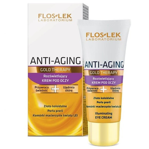 Flos-Lek Anti-Aging, Gold Energy (Gold Therapy) - Illuminating Eye Cream - 30 ml